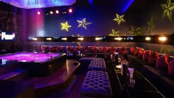 A small party room set up before the group arrives